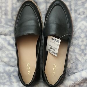 ALDO Black Leather Loafers